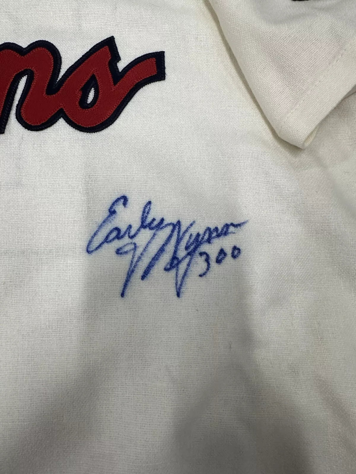 Early Wynn 300 Signed Authentic Cleveland Indians Mitchell Ness Jersey JSA