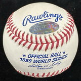 Mariano Rivera 99 WS MVP Signed 1999 World Series Logo Baseball Steiner Sports