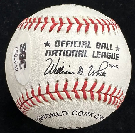 Mickey Mantle HOF 74 Signed Official William White NL Baseball SGC Holo