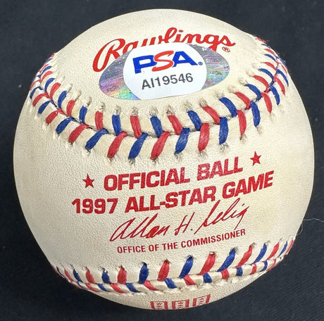 Sandy Alomar Jr. 97 AS MVP Signed 1997 All Star Game Logo Baseball PSA