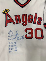 Nolan Ryan Signed Authentic Mitchell Ness Angels No Hitter Jersey JSA LOA