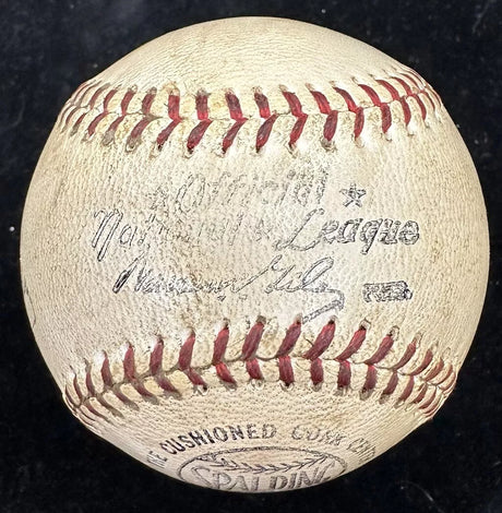 Rogers Hornsby Single Signed Official Warren Giles NL Baseball JSA LOA