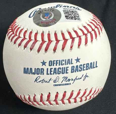 Albert Pujols 700th HR 9/23/22 Signed 700 Home Run Logo Baseball Beckett Witness