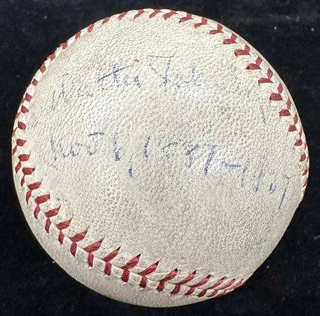 Walter Johnson Single Signed OAL Harridge Reach Baseball JSA PSA LOAs