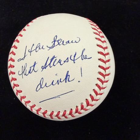 Reggie Jackson Straw That Stirs the Drink Signed Baseball JSA