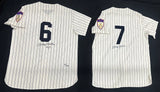 Mickey Mantle No 6 & 7 Signed Authentic Mitchell Ness Yankees Jersey Set JSA UDA