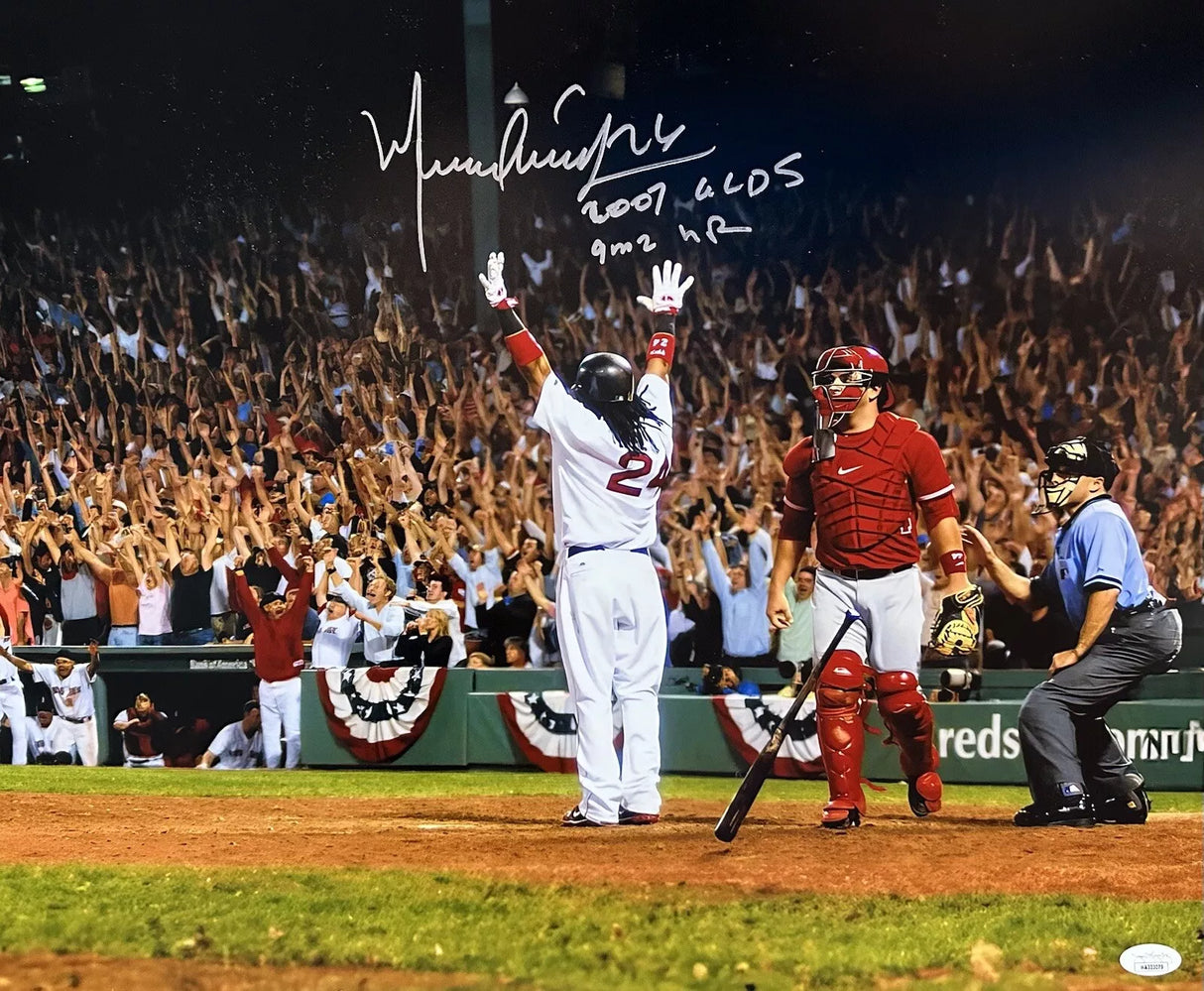 Manny Ramirez 2007 ALDS Game 2 GWHR Signed 16x20 Photo JSA Witness