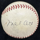 Mel Ott Signed Baseball Displays As A Single PSA/DNA LOA