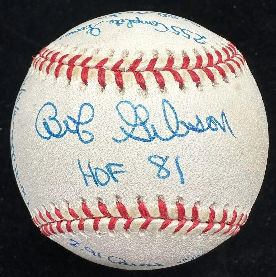 Bob Gibson HOF 81 Signed MVP CY Stat Baseball HMG Holo