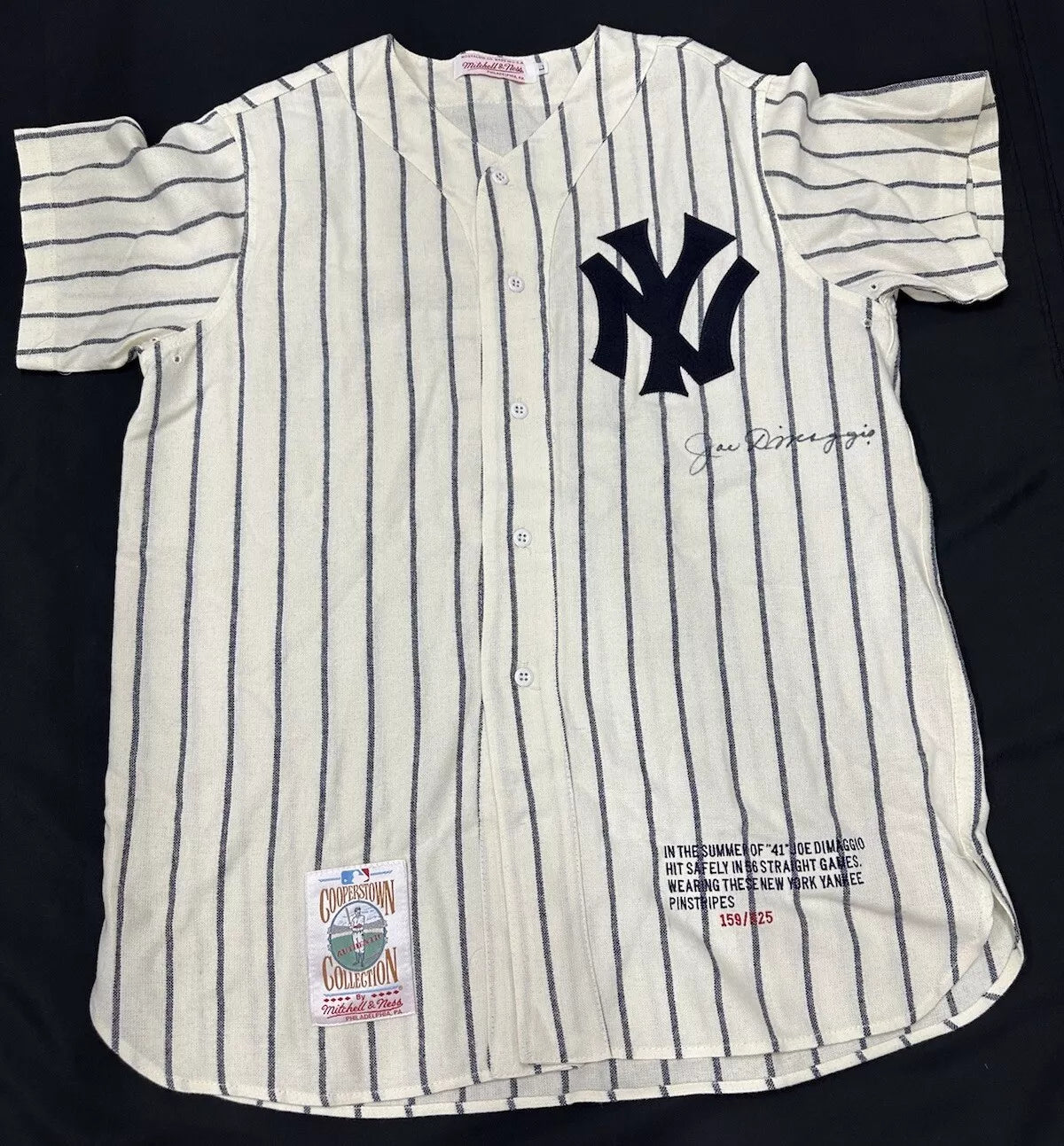 Joe DiMaggio Signed Authentic Mitchell Ness Yankees Jersey JSA LOA