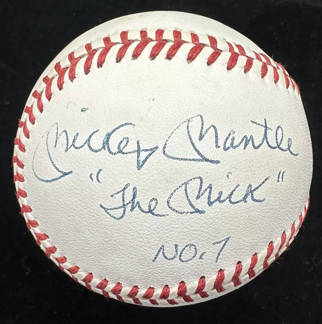 Mickey Mantle The Mick No. 7 Signed Baseball PSA/DNA LOA