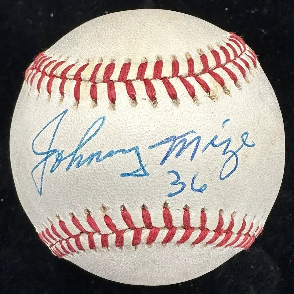 Johnny Mize #36 Signed Baseball JSA