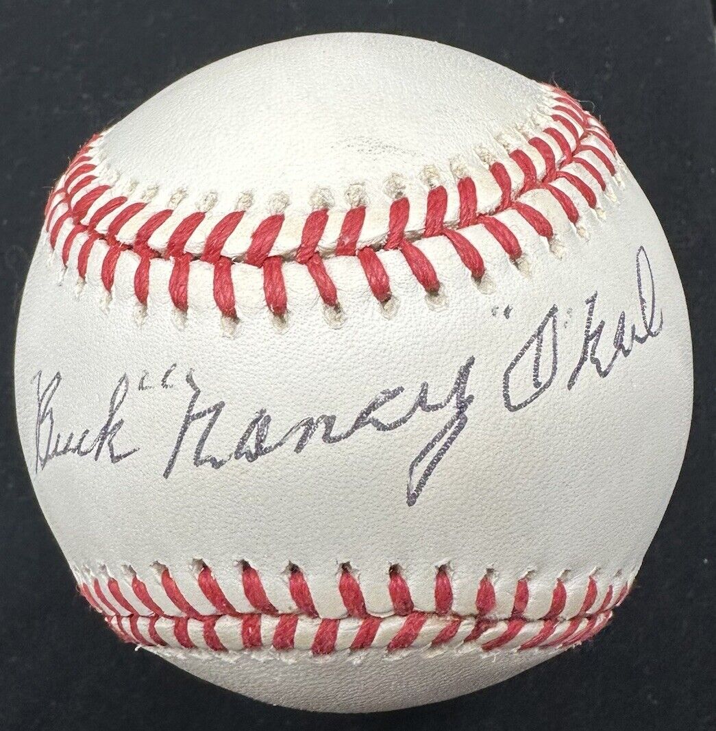 Buck Nancy O’Neil Signed Baseball JSA Nickname