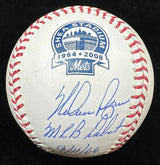 Nolan Ryan MLB Debut Signed Shea Stadium Logo Baseball Ryan Foundation Holo