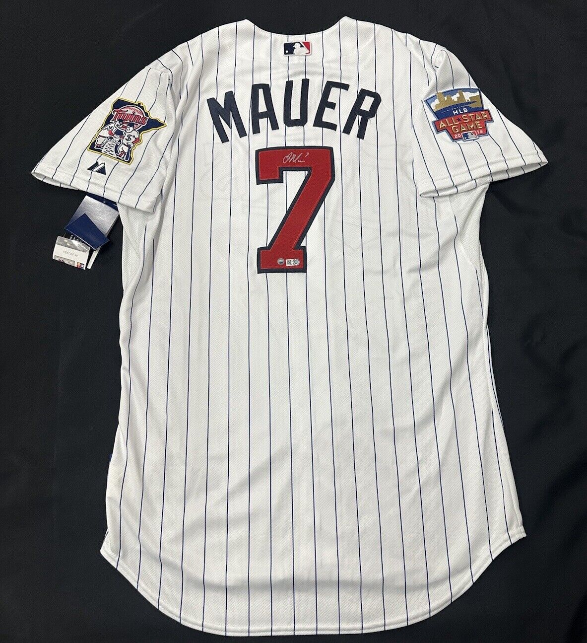 Joe Mauer Signed Authentic Minnesota Twins 2014 ASG Jersey MLB Holo