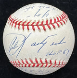 Carl Yastrzemski HOF 89 Signed Stat Baseball JSA