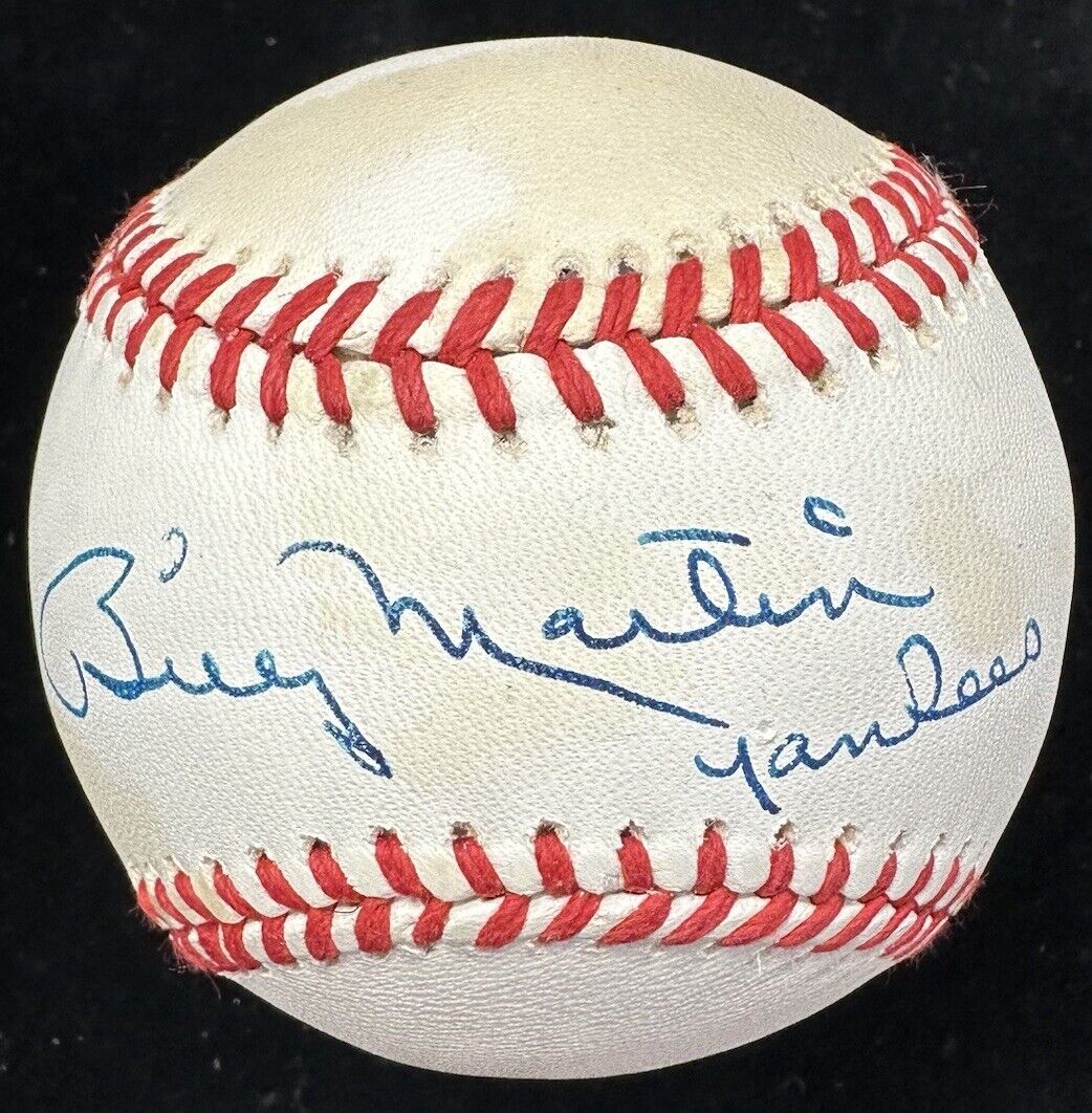 Billy Martin Yankees Signed Baseball PSA/DNA LOA