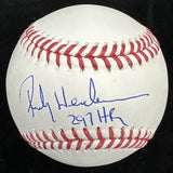 Rickey Henderson 297 HR Signed Baseball JSA Witness