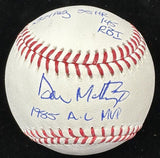 Don Mattingly 1985 AL MVP Signed Stat Baseball Beckett Witness Holo