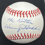 Harvey Haddix The Kitten Signed Baseball Beckett BAS