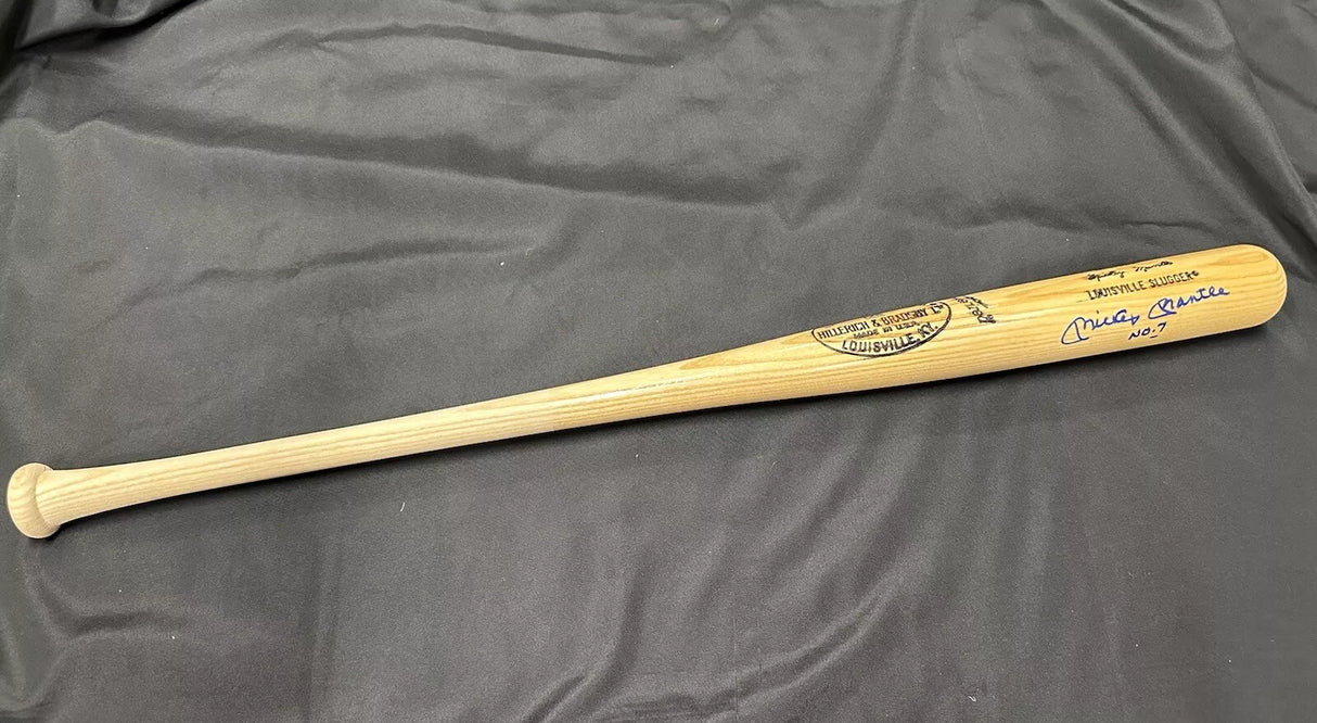 Mickey Mantle No. 7 Signed Authentic Game Model Louisville Slugger Bat UDA PSA