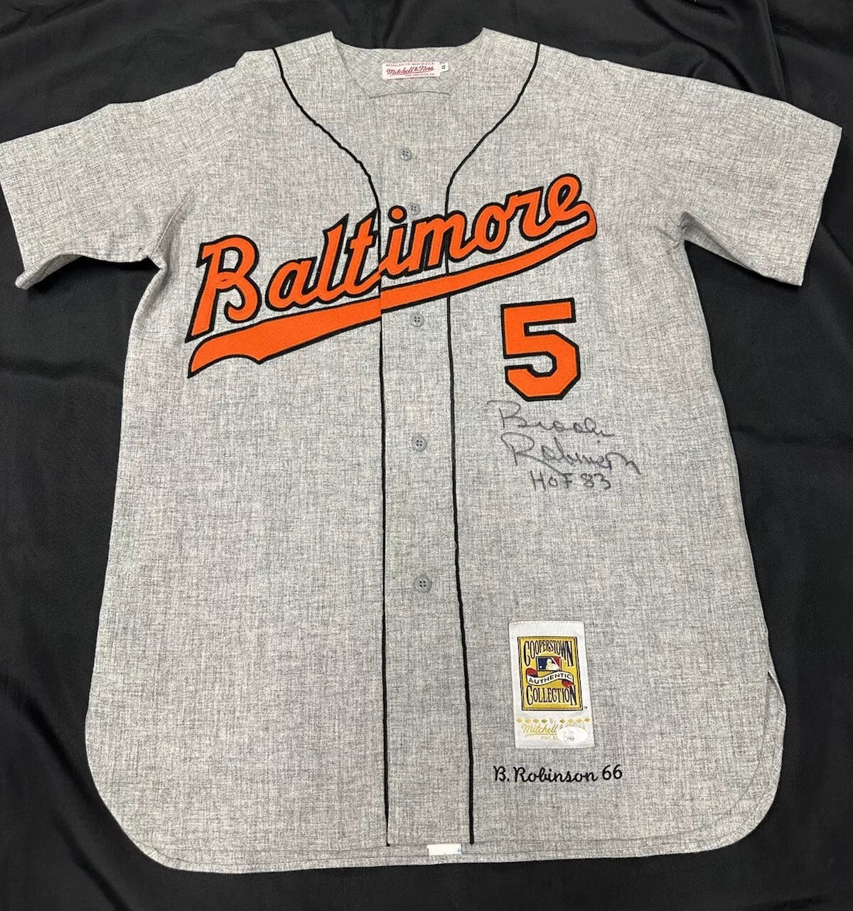 Brooks Robinson HOF 83 Signed Authentic Mitchell Ness Jersey JSA