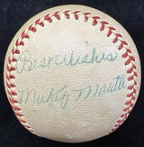 Mickey Mantle Pre-Rookie 1949-51 Single Signed ONL Baseball JSA PSA Beckett