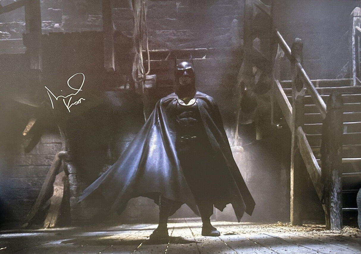 Michael Keaton Signed Batman 1989 20x30 Photo Celebrity Authentics