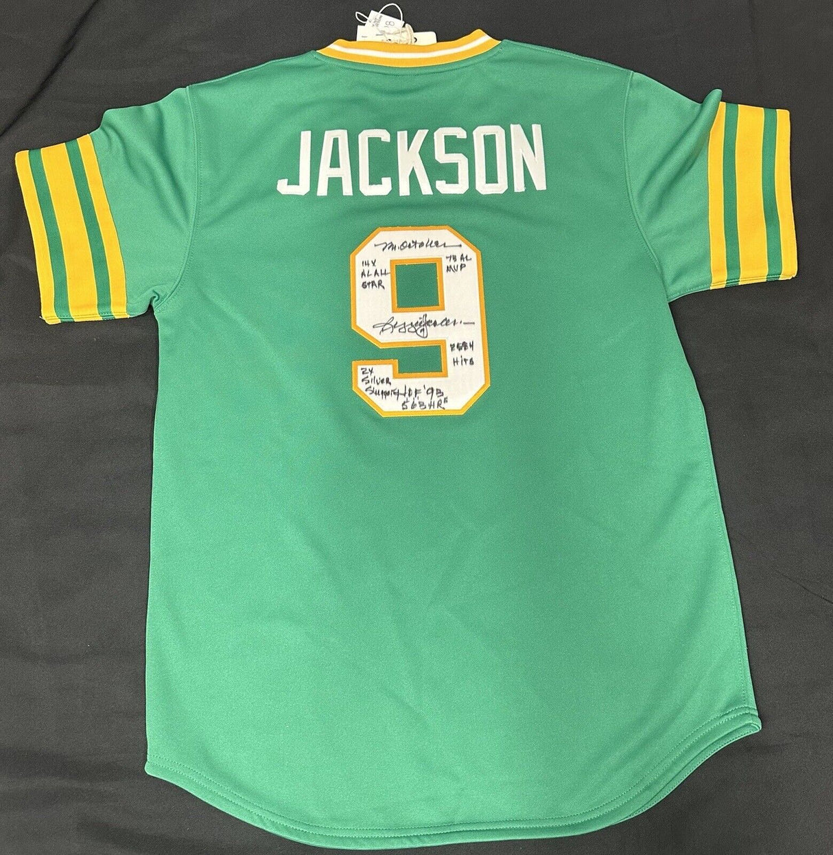 Reggie Jackson HOF MVP Signed Oakland A’s Authentic Mitchell Ness Jersey JSA