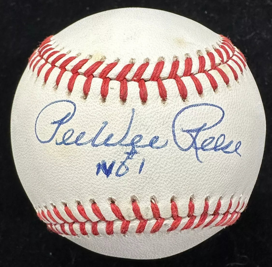 Pee Wee Reese No. 1 Signed Baseball JSA