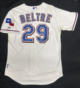 Adrian Beltre Signed Authentic Majestic Rangers Stat Jersey Beckett Witness