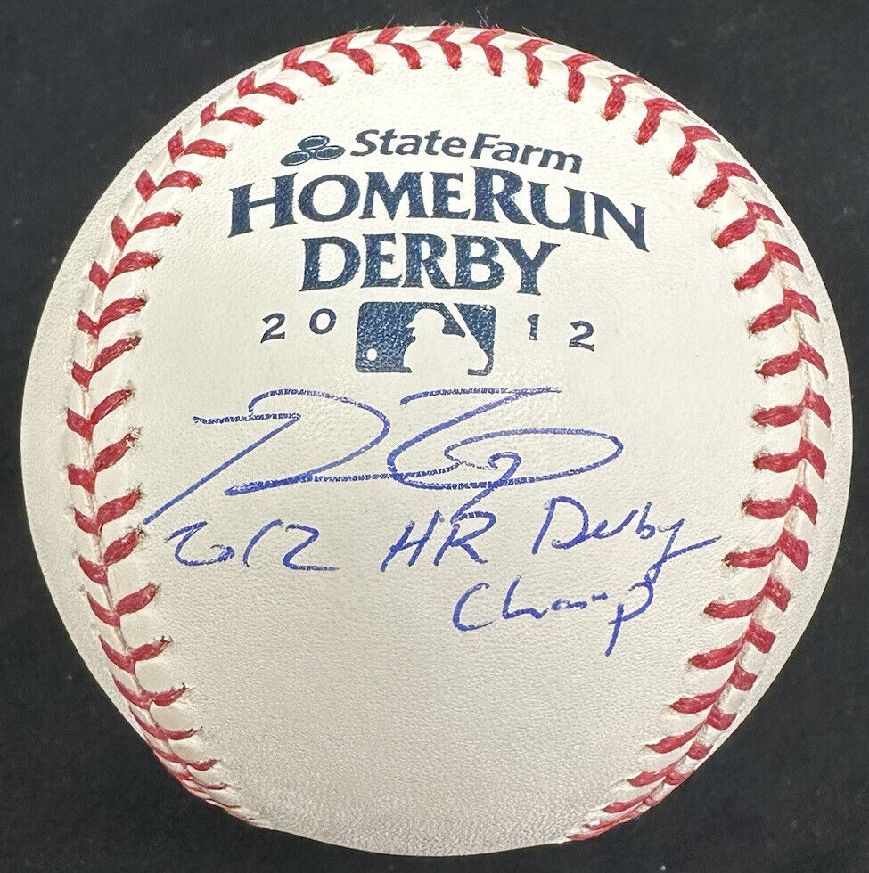 Prince Fielder 2012 HR Derby Champ Signed Logo Baseball Tristar