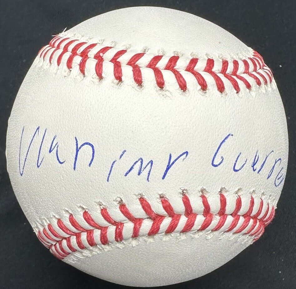 Vladimir Guerrero Jr. Full Name Signed Baseball JSA Hologram Only