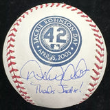 Derek Jeter Thanks Jackie Signed Jackie Robinson Day Logo Baseball MLB Holo