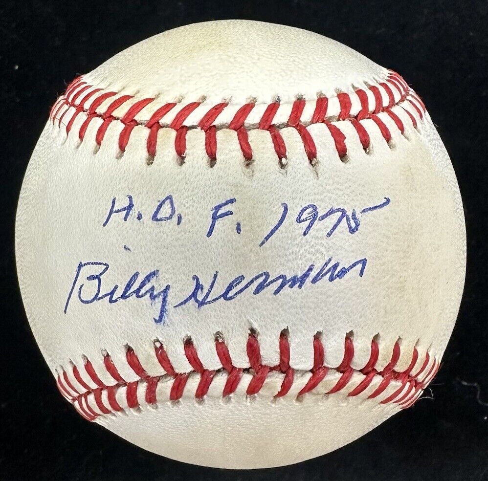 Billy Herman HOF 1975 Signed Baseball JSA