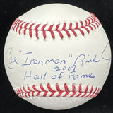 Cal Iron Man Ripken Jr. Hall Of Fame 2007 Signed Baseball JSA