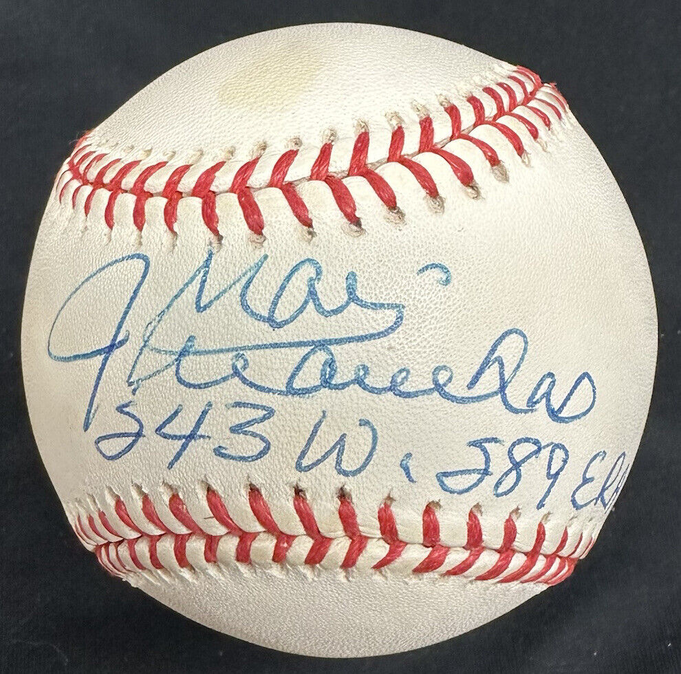 Juan Marichal 243 Wins 2.89 ERA Signed Baseball JSA