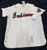 Early Wynn 300 Signed Authentic Cleveland Indians Mitchell Ness Jersey JSA