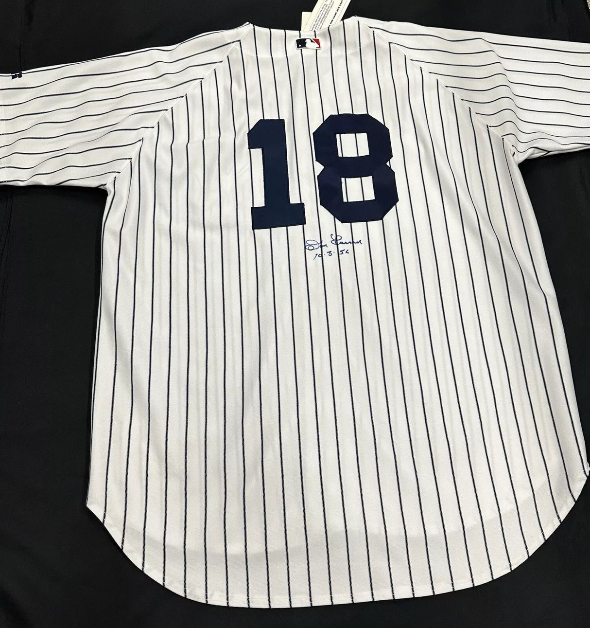 Don Larsen PG 10-8-56 Signed Authentic Yankees Jersey JSA