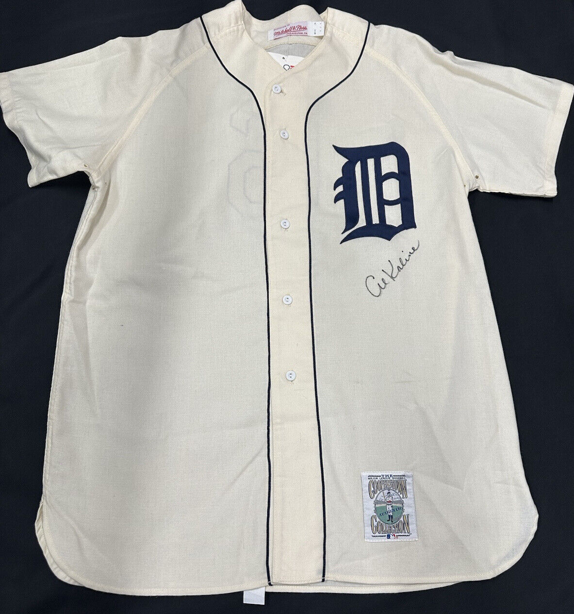 Al Kaline Signed Authentic Detroit Tigers Mitchell Ness Jersey JSA