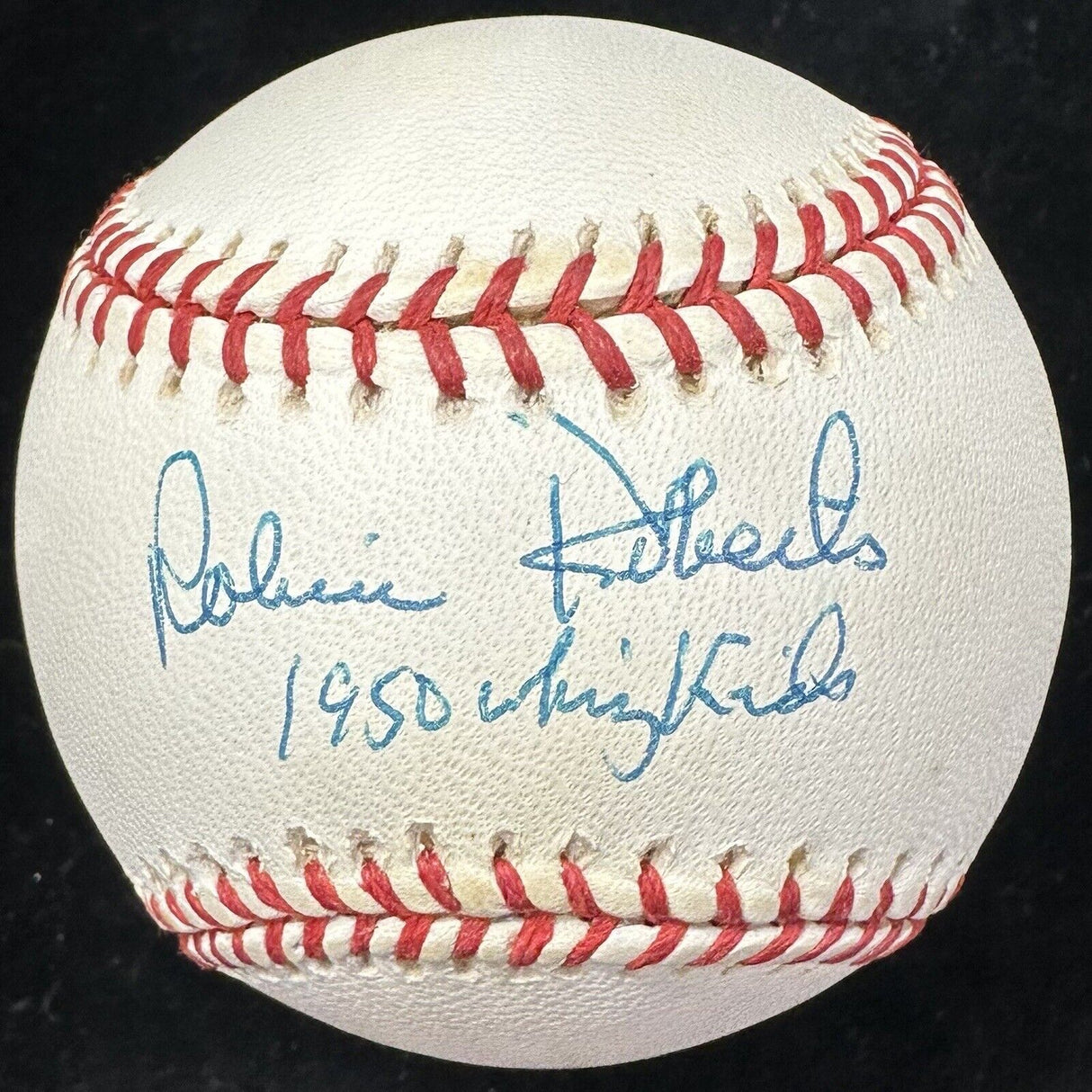 Robin Roberts 1950 Whiz Kids Signed Baseball JSA