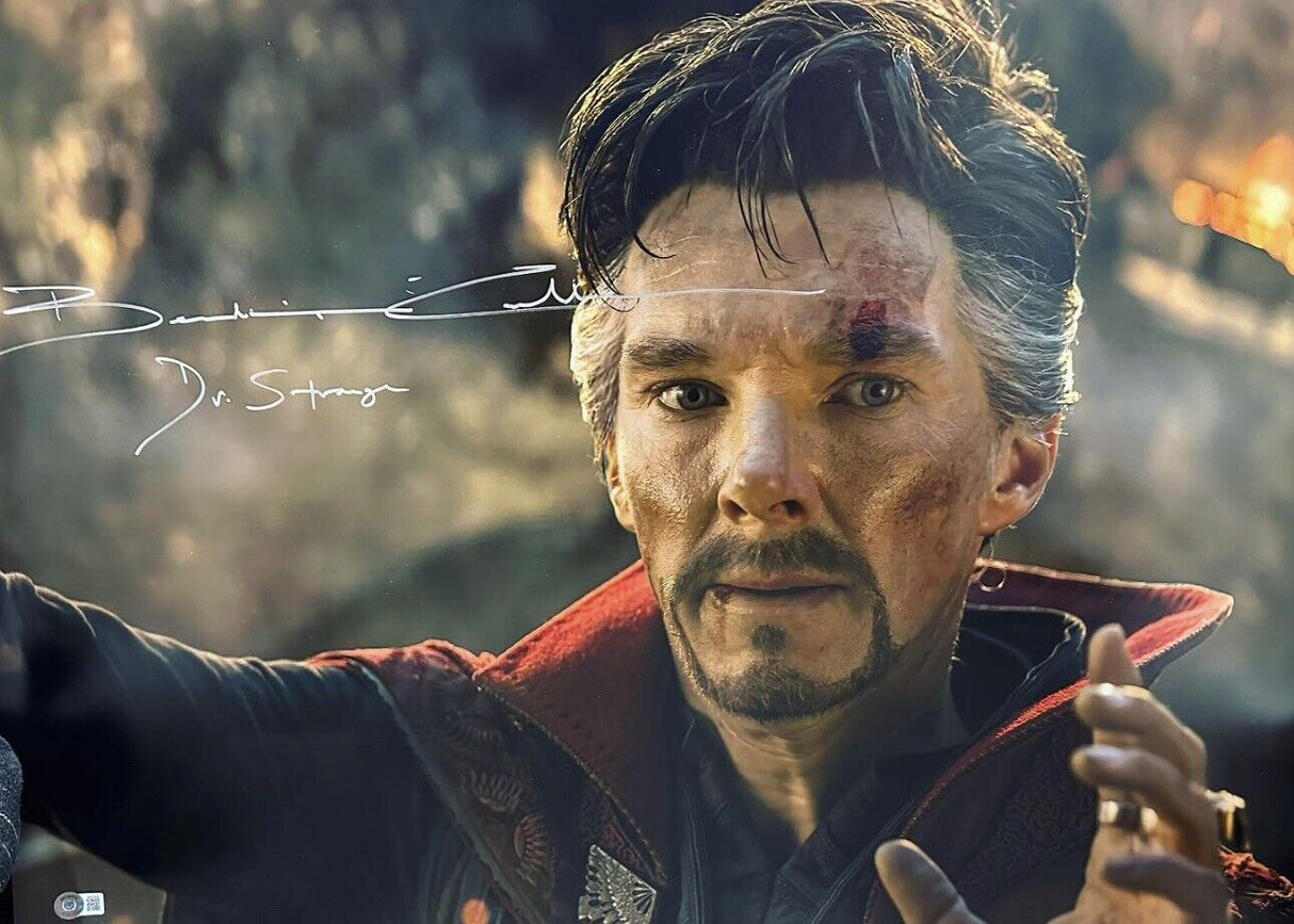 Benedict Cumberbatch Dr. Strange Signed 20x30 Photo Beckett Witness Hologram