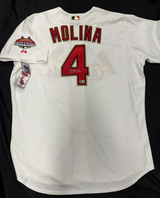 Yadier Molina Signed Authentic Cardinals 07 Ring Ceremony Opening Day Jersey BAS