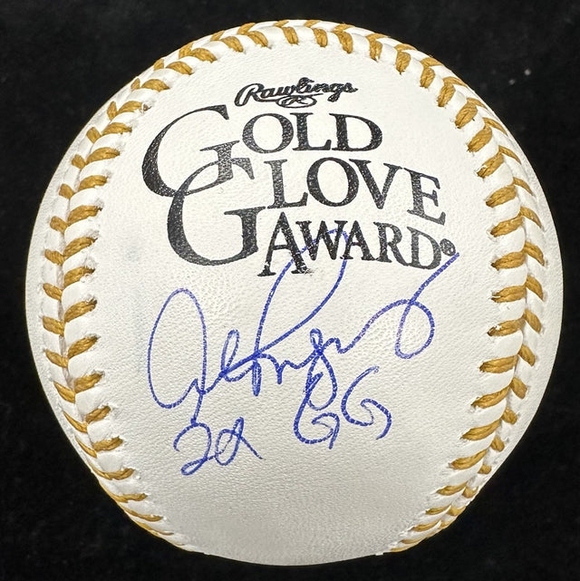 Alex Rodriguez 2x GG Signed Gold Glove Logo Baseball JSA