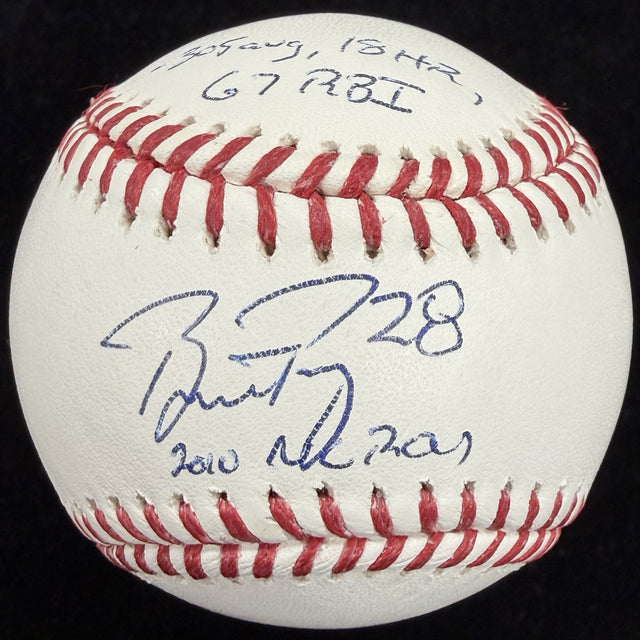 Buster Posey 2010 NL ROY Signed Stat Baseball MLB Holo