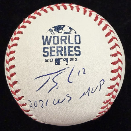 Jorge Soler 21 WS MVP Signed 2021 World Series Logo Baseball JSA