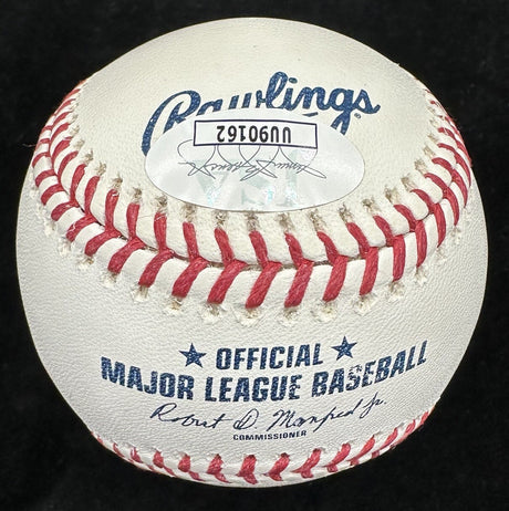 George Brett HOF 99 Signed Royals 50th Logo Baseball JSA