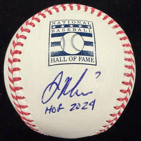 Joe Mauer HOF 2024 Signed HOF Logo Baseball MLB Holo Fanatics Holo