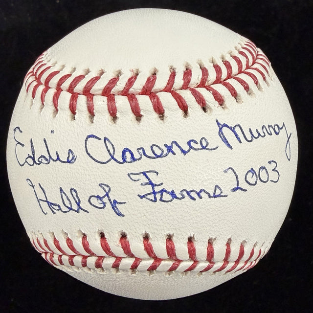 Eddie Clarence Murray Hall Of Fame 2003 Signed Full Name Baseball Beckett 