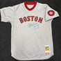 Carl Yastrzemski HOF 89 TC 67 Signed Authentic Mitchell Ness Red Sox Jersey JSA